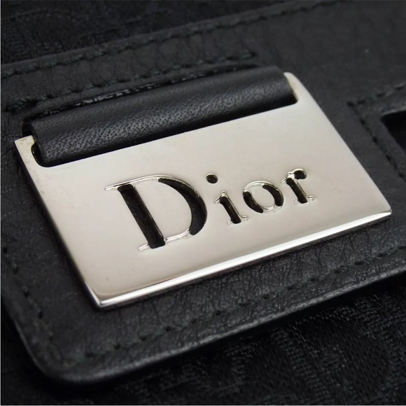 AUTH Christian Dior Monogram Trotter Long Wallet Black - Picture 7 of 13